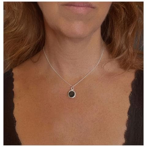 Collana Con Ciondolo In Cristallo Nero Sw - Foto 2