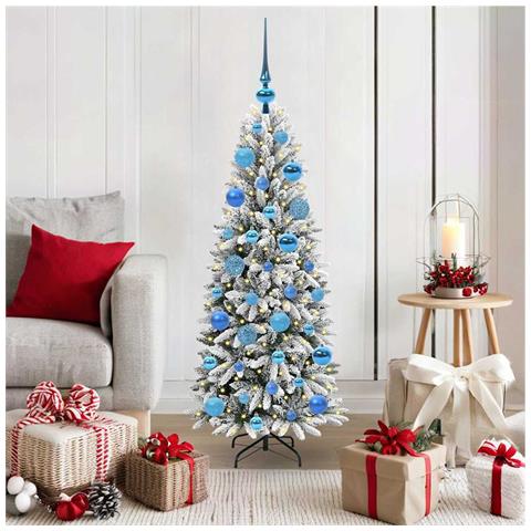 Albero di Natale artificiale con 150 LED Bianco 120 cm - Foto 2
