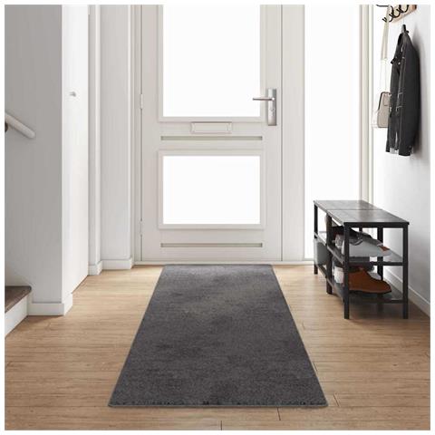 Runner in Moquette Grigio 80 x 400 cm 100% Polipropilene Tuft - Foto 2