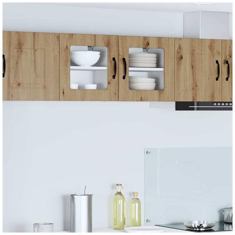 Pensile cucina 2 pcs Rovere artigianale 40 x 31 x 40 cm - Foto 2