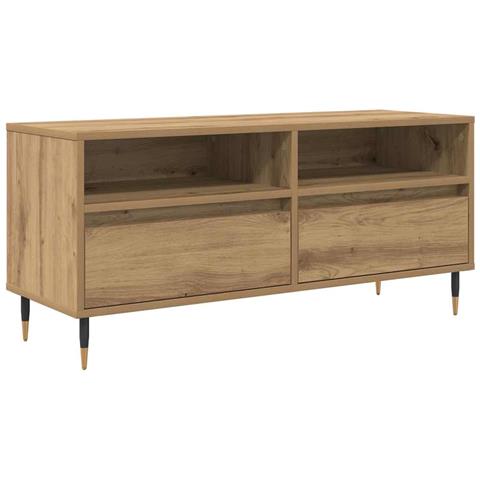 Mobile TV con cassetto Rovere artigianale 100 x 34,5 x 44,5 cm - Foto 1