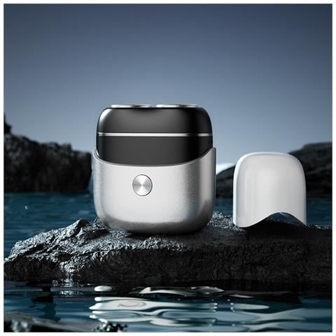 Mini Rasoio Elettrico Portatile Per Uomo - Ricaricabile Usb, Impermeabile E Da Viaggio Silver - Foto 2