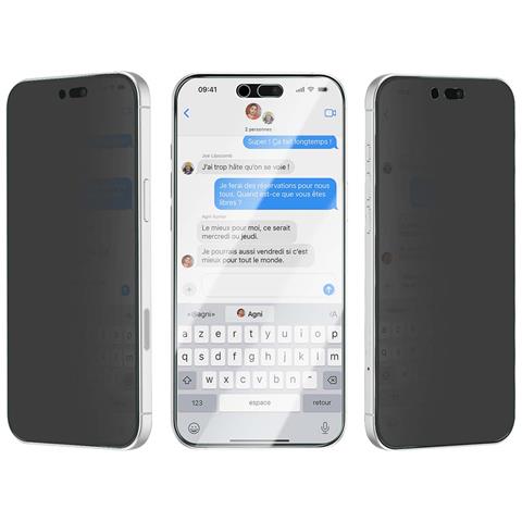 Vetro Temperato Protezione Schermo Per Iphone Air Anti-spia, Nero Transparente - Foto 5
