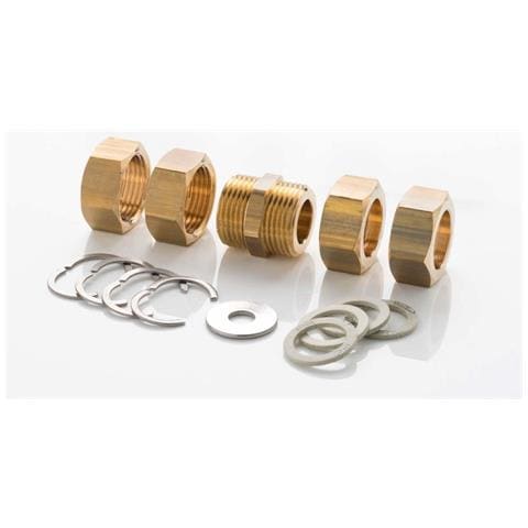 Kit Raccordi Tubo Solare In Acciaio Inox Dn20 Per Tubo Corrugato - Foto 1