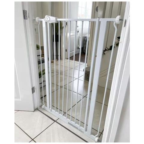 Safetots Cancelletto Di Sicurezza Extra Alto In Metallo Con Chiusura A Pressione, 75cm - 82,6cm, Bianco, 104cm Di Altezza - Foto 2