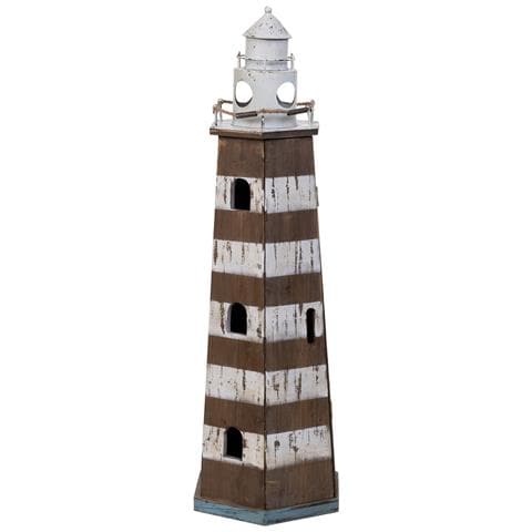 Mensola Lighthouse In Legno E Metallo Marrone 40x35x123h Cm - Foto 1