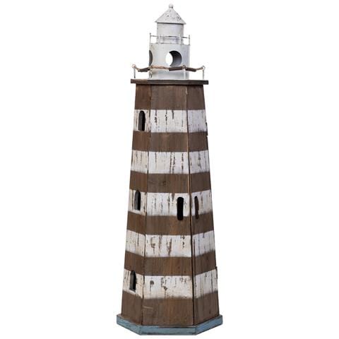 Mensola Lighthouse In Legno E Metallo Marrone 40x35x123h Cm - Foto 2