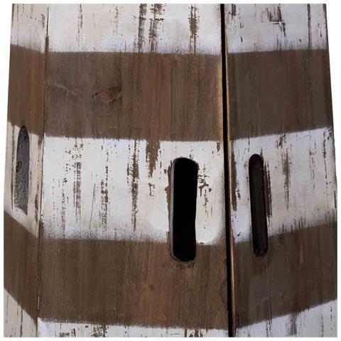 Mensola Lighthouse In Legno E Metallo Marrone 40x35x123h Cm - Foto 8