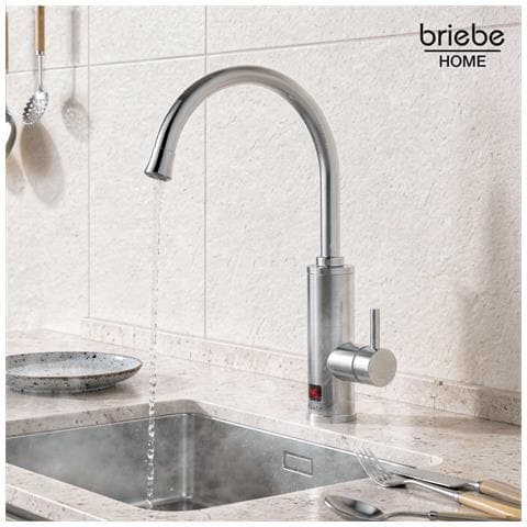 Ih1205 Rubinetto Elettrico Con Scaldabagno Istantaneo, Acqua Calda Subito Display, Inox 3600w Acciaio Inossidabile - Foto 2