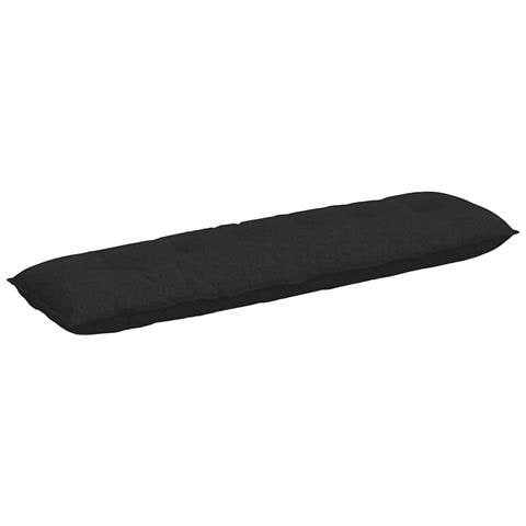 Cuscino per Schiena Nero 180 x 19 x 50 cm Tessuto - Foto 1