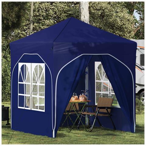 Tenda per feste a pop-up 192 x 192 x 245 cm Blu - Foto 2