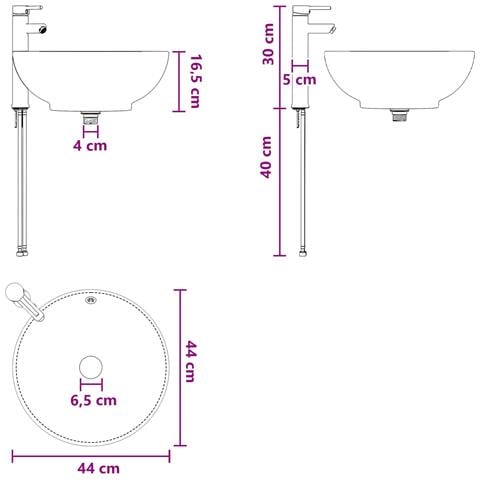 Mobile lavabo da parete Rovere Fumo 49 x 44,5 x 66,5 cm - Foto 8