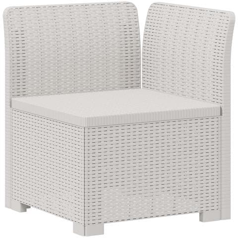 Divano da Giardino a 1 Posto con Cuscini Aspetto Rattan PP - Foto 2