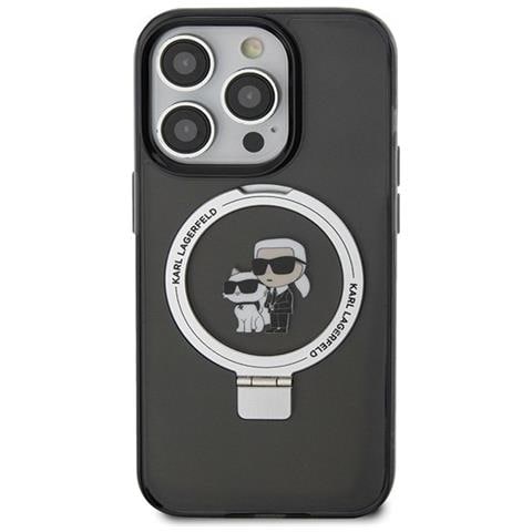 Custodia Karl Lagerfeld Ring Stand Karl&choupette Magsafe Per Iphone 15 Pro - Nera - Foto 3