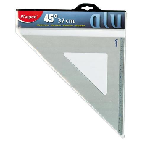 Squadra in Allumino 45° Lunghezza 37 cm - Foto 1