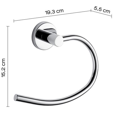 Portasalviette Ad Anello Da Muro In Acciaio Inox E Cromall Fe70 Serie Felce - Foto 7