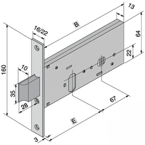 Serratura Inf. all 133.60.01.0 - Foto 1