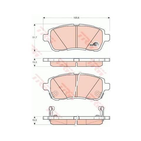 Kit Pastiglie Freno Gdb3437 - Foto 1