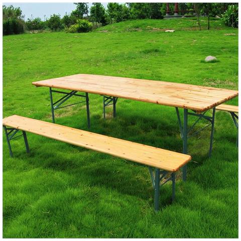 Set Birreria Con Tavolo E Due Panche 220 X 80 Cm - Foto 3