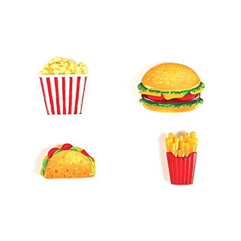 Stampo In Silicone Per Pasta Polimerica - Junk Food - 20 X 13 Cm - Foto 2