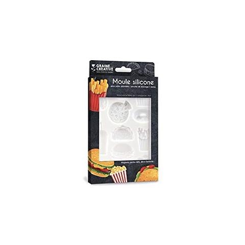 Stampo In Silicone Per Pasta Polimerica - Junk Food - 20 X 13 Cm - Foto 1