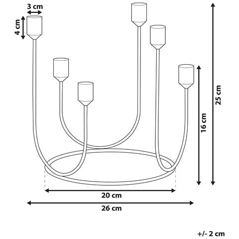 Portacandele In Metallo Nero Panay - Foto 11