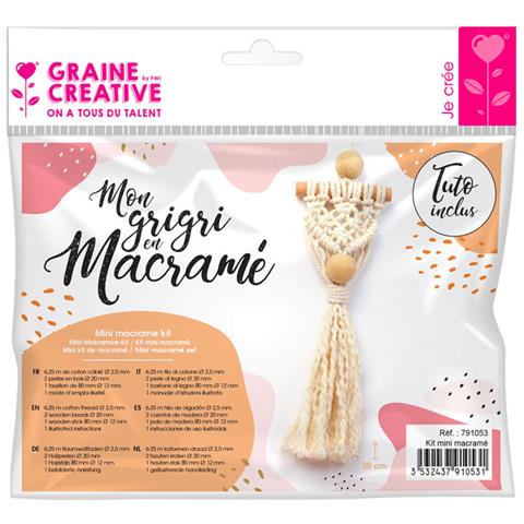 Graines Creatives - Kit Amuleto In Macramé Bohemien - Foto 2
