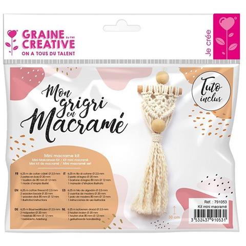 Graines Creatives - Kit Amuleto In Macramé Bohemien - Foto 3