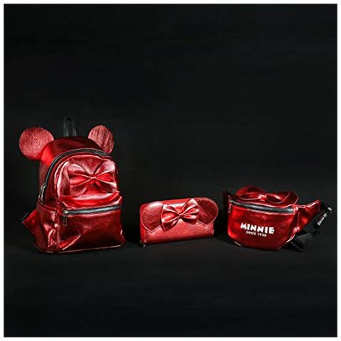 Crafts - Tracolla Borsa A Minnie, Da Donna Colore Rosso, 5 X 11 X 26 Cm (larghezza X Altezza X Profondità).  - Foto 5