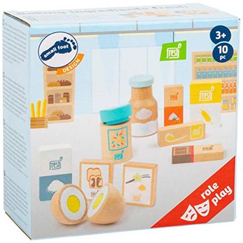 Piccolo Foot Ingredienti Freschi Da Forno Di Legno, Giochi Di Como Set Accessori Per La Cucina Per Bambini E Il Negozio Del Commerciante Giocattolimulticolore11442 - Foto 2