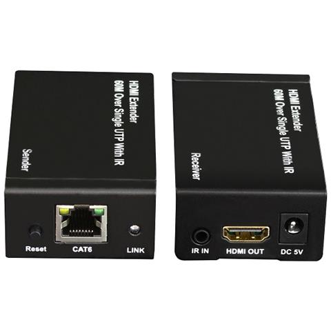 Kit Tx-rx Extender Hdmi, 60mt Utp, 1080p@ 60hz, Poe - Foto 1