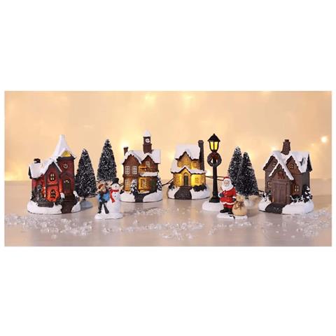 Decorazione Natalizia Led Scena Villaggio - Foto 2