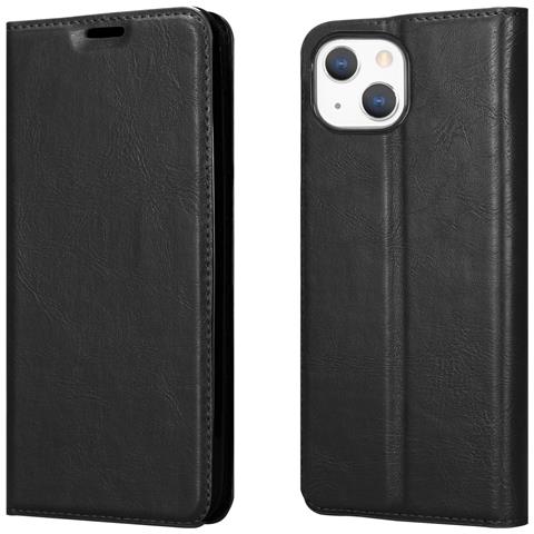Cadorabo Custodia Compatibile Con Apple Iphone 13 Mini In Nero Di Notte - Coperchio Protettiva Con Chiusura Magnetica, Funzione Stand E Tasca Per Le Carte - Foto 8