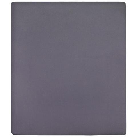 Lenzuolo Con Angoli Jersey Antracite 140x200 Cm Cotone - Foto 1