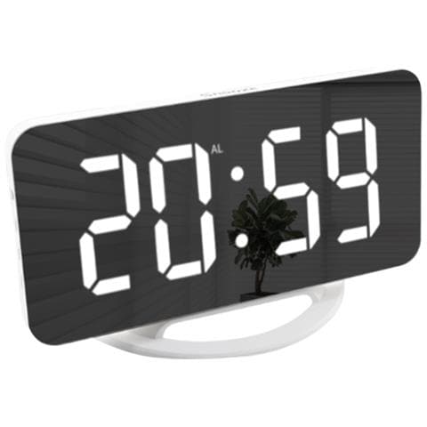 Sveglia Digitale Con Superficie A Specchio 3 Livelli Di Luminosità Colori Rgb - Foto 1
