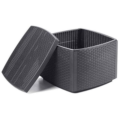 Salottino Outdoor Bacco - Set Salotto Da Esterno 4 Posti Made In Italy, Nero Antracite - Foto 9