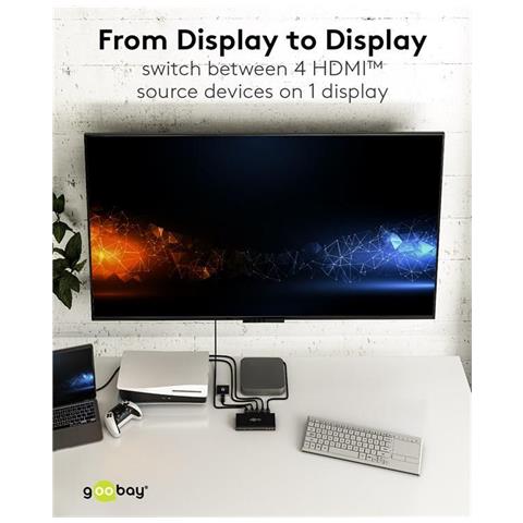 Interruttore HDMI da 4 a 1 Con Uscita Audio (4K @ 60 Hz) - Foto 3