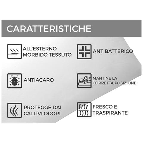Guanciale Cuscino Letto Memory Anallergico Traspirante Antibatterico Fresh - Foto 2