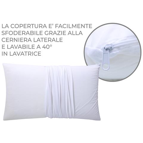 Guanciale Cuscino Letto Memory Anallergico Traspirante Antibatterico Fresh - Foto 5