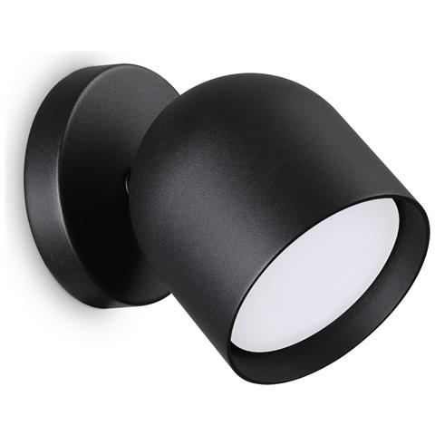 Applique Da Parete Contemporaneo Dodo Metallo Nero 1 Luce Gx53 15w 3000k Ip20 - Foto 1