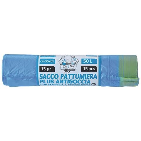 Sacchetti Per Pattumiera Cm 55 X 65 - Rt. 15 Pz Celesti - Foto 1