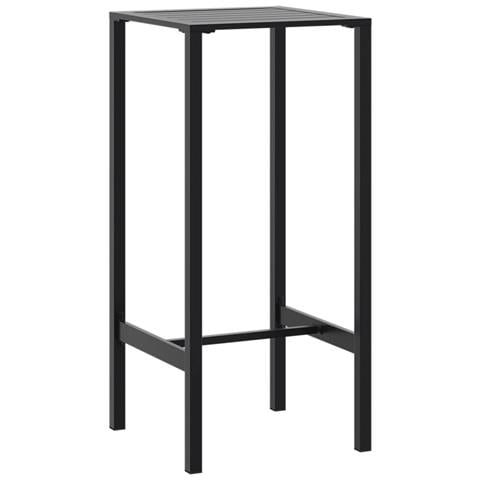Tavolo Da Bar Nero 50x50x110 Cm In Acciaio Verniciato A Polvere - Foto 2