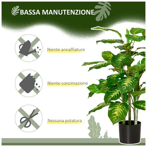 Pianta Artificiale Sempreverde Con Vaso ?17x14.5 Cm Nero Per Interni Ed Esterni, Altezza Pianta 95 Cm - Foto 6