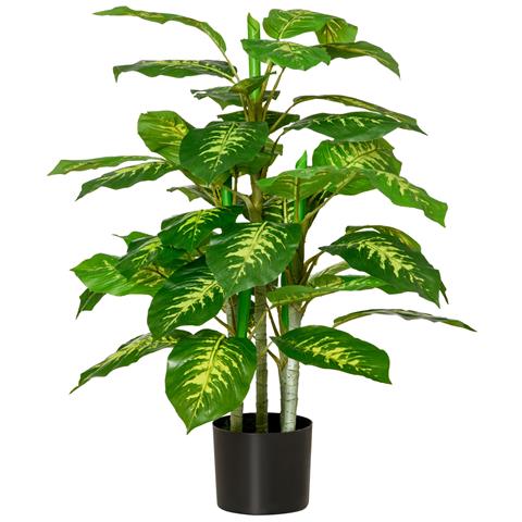 Pianta Artificiale Sempreverde Con Vaso ?17x14.5 Cm Nero Per Interni Ed Esterni, Altezza Pianta 95 Cm - Foto 1