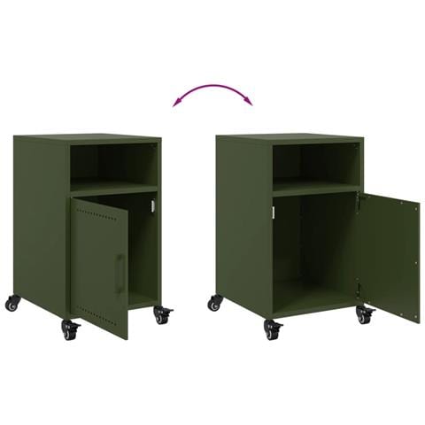 Comodini 2 pz Verde Oliva 36x39x59 cm in Acciaio - Foto 10