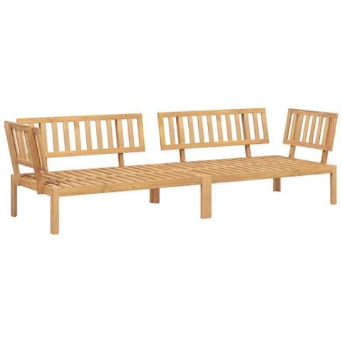 Divani Angolari Pallet Da Giardino 2pz Legno Massello Di Acacia - Foto 2