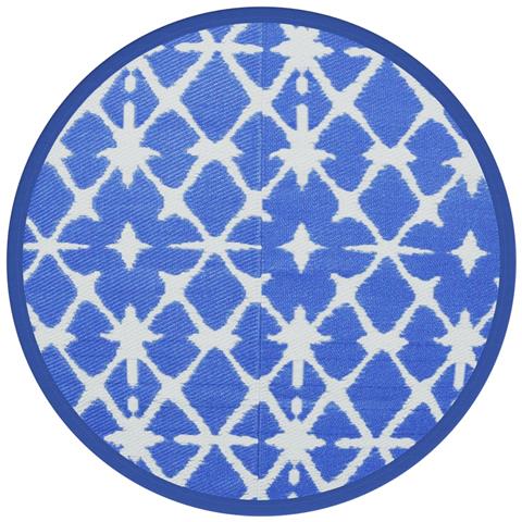 Tappeto Da Esterno Blu E Bianco 200 Cm In Pp - Foto 2