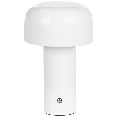 Lampada Da Tavolo Senza Fili A Led Besos Con Dimmer Metallo Bianco - Foto 6