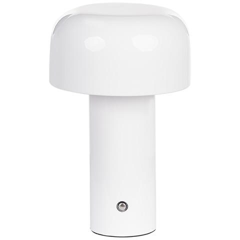 Lampada Da Tavolo Senza Fili A Led Besos Con Dimmer Metallo Bianco - Foto 2