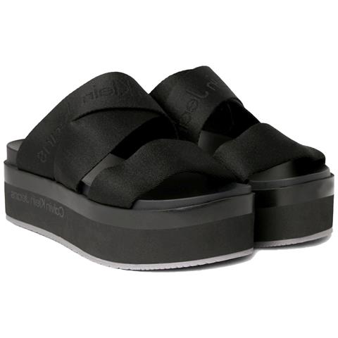 Flatform Sandal Webbing Sandali Sintetico Scarpe Donna Nero Eu 40, Yw0yw01361 0gt - Foto 1